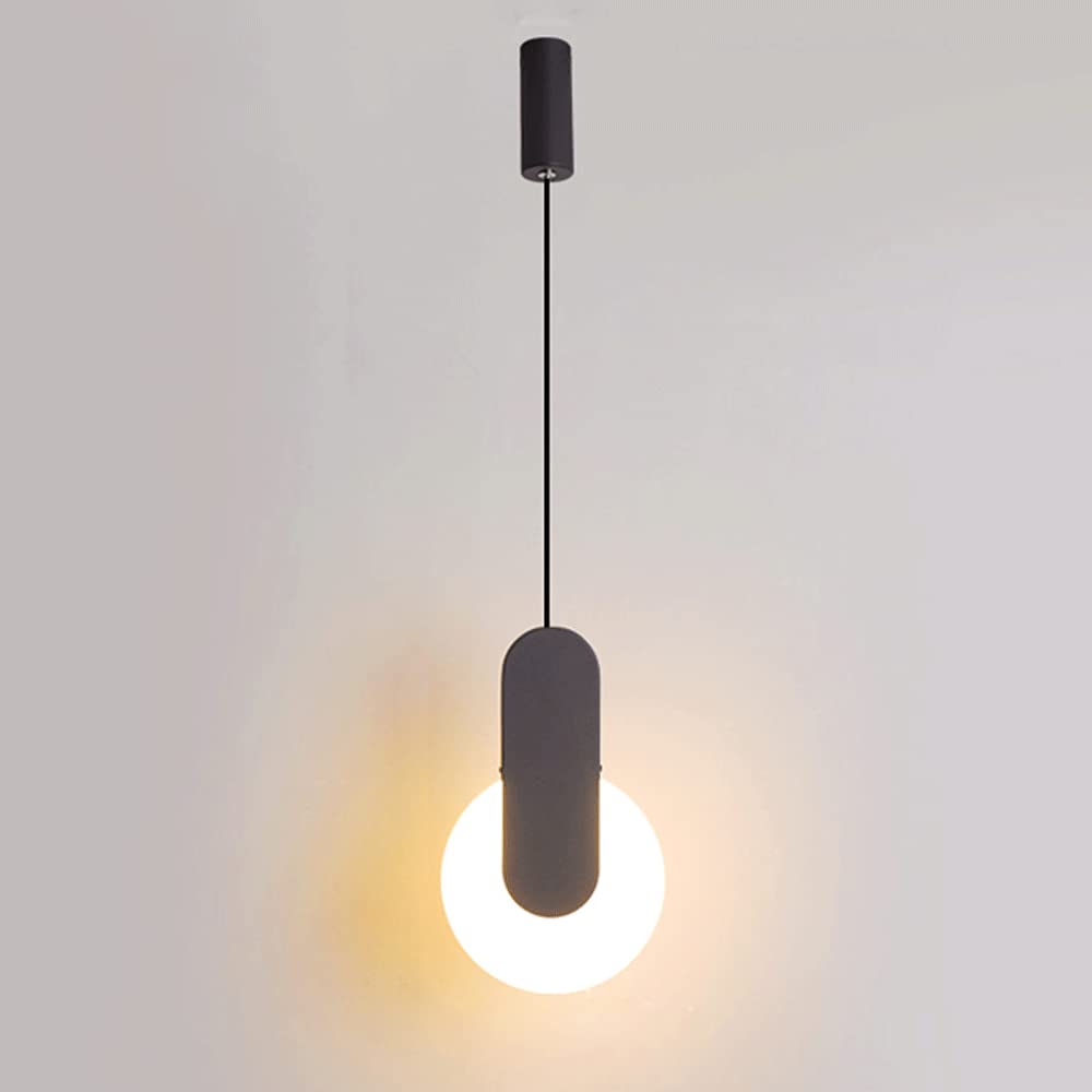 Moderna lampada a sospensione da comodino per camera da letto a LED da 5 W, mini luce d'atmosfera, luci a sospensione in acrilico frisbee creativo, lampade a sospensione per illuminazione decorativa m