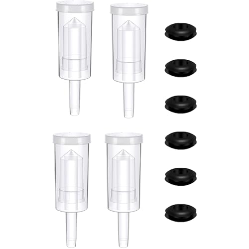 CHENKEE Esclusas de Plástico, Esclusas de Plástico Arandelas de Silicona Fermentación Airlock Esclusa de Aire Cerveza Artesanal Airlock Bubbler para preservar el hogar elaborar Cerveza (4)