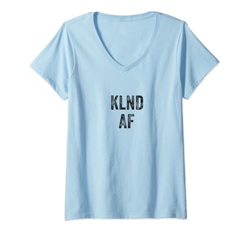 Femme Pride City, États-Unis - Funny Oakland AF T-Shirt avec Col en V