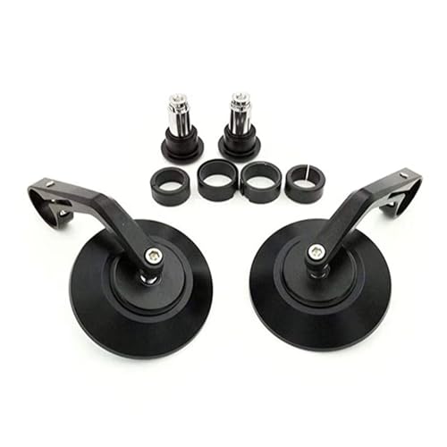Espejos retrovisores para motocicleta en aluminio CNC negro de alta precisión para extremo de barra