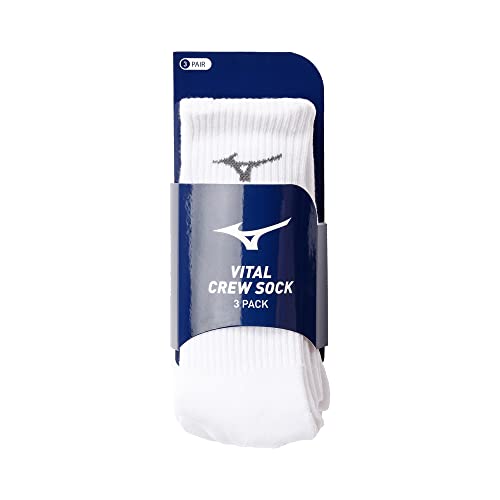 Mizuno Men's Unisex Adult 3-Pack Multi Solid Crew Socks with Reinforced Toe and Padded Heel by Mizuno - Image 4