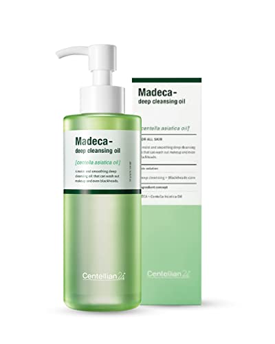 Centellian 24 - Deep Cleansing Oil with Centella Asiatica, TECA, and Salicylic Acid by Dongkook Pharmaceutical - Korean Skin Care Hypoallergenic Face Wash - Gentle Eye Makeup Remover & Blackhead Remover for Women & Men with Sensitive Skin (200 ml/6.76 fl oz)