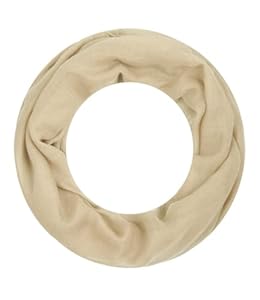Majea Damen Loop Schal Alice – Leichter Ganzjahres-Schlauchschal schmal unifarben – 160x50cm Weicher Indoor & Büro Loop mit Viskose – beige