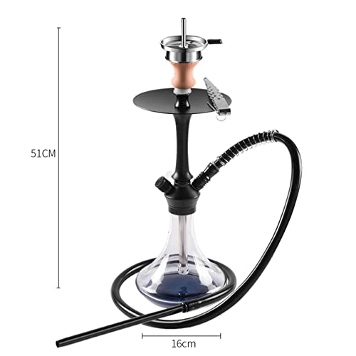 mengmeng home Shisha-Set,Glas-Wasserpfeife-Set mit Shisha Große Glas-Wasserpfeife mit Edelstahl-Aschenbecher und Alu… – Bild 6