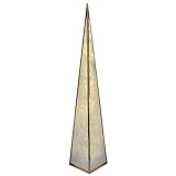 Bollweg beleuchtbare Deko-Pyramide mit 12 LEDs, 60 cm, mit Drehmotor und Adapter, 1 Stück, aus Metall Gold