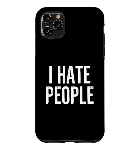 I Hate People Funny Anti-Social Grumpy ����ȓ����� �X�}�z�P�[�X iPhone 11 Pro Max �p