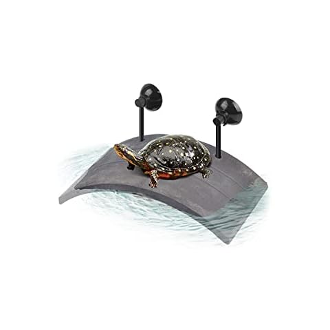 Flushbay Turtle Floating Basking Platform Aquarium Turtle Decorations Artificial Bark Tortoise Climbing Platform with Suction Cups Resting Terrace for Terrapins (Turtle Resting Platform) Cover