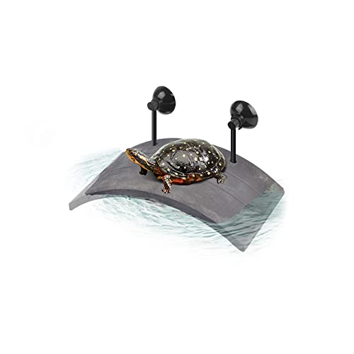 Flushbay Turtle Floating Basking Platform Aquarium Turtle Decorations Artificial Bark Tortoise Climbing Platform with Suction Cups Resting Terrace for Terrapins (Turtle Resting Platform)