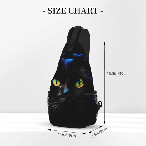 Sling Bag para mujer y hombre bolso cruzado de viaje negro miniatura 3