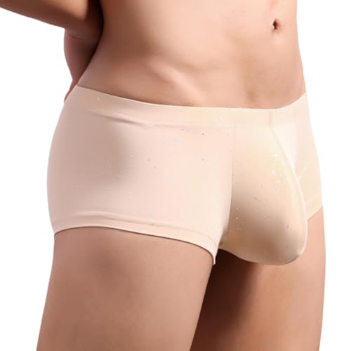 Calzoncillos bóxer sexy FEOYA elásticos de talle bajo con lentejuelas brillantes