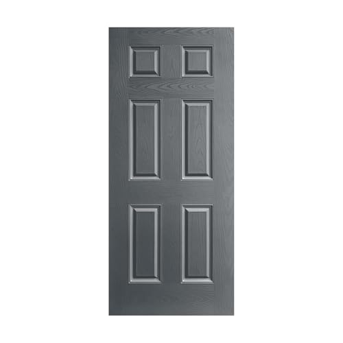 Image of Anthracite Grey & White Composite Door,838x2013x44mm Colonial 6 Panel Door Slab, Customization Options Available