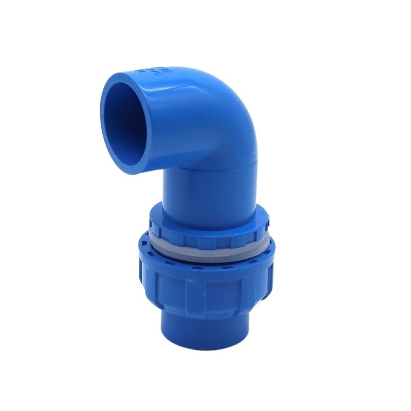 3 uds 20/25/32/40/50mm ajustable PVC tanque de agua codo conector Stronge drenaje accesorios juntas acuario suministros pecera conector(Blue,40mm)