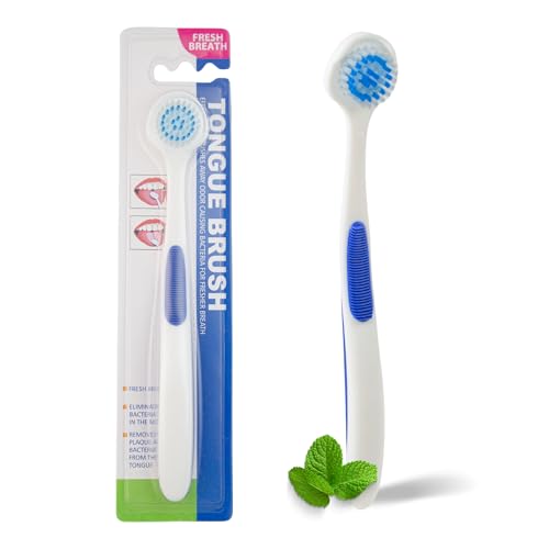 Genco Dental Rascador de lengua para aliento fresco, perfecto para adultos y niños, mejora tu higiene bucal con cepillos de lengua, raspadores para el tratamiento del mal aliento (1 paquete (cepillo))