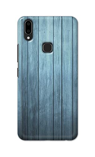 Image of Printed Hard Back Cover Case for Vivo V9 | V9 Youth | Vivo Z1 | Vivo Y89 Back Cover (Wooden Blue) -1302