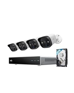 eufy PoE NVR Security System E40, 4× 4K 8MP Bullet-Kameras, PoE IP-Kamera, verkabelte Außenkameras, 122° Weitwinkel, Farbnachtsicht, smarte Videosuche, KI-Erkennung,Stroboskop rot-blau, 2TB HDD