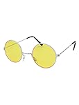 Lennon Sunglasses Retro Style Timeless Design, Perfect Accessory for Ozzy Osbourne Festival Hippy Hippie, Music Festivals, Book Week, Halloween (Yellow)