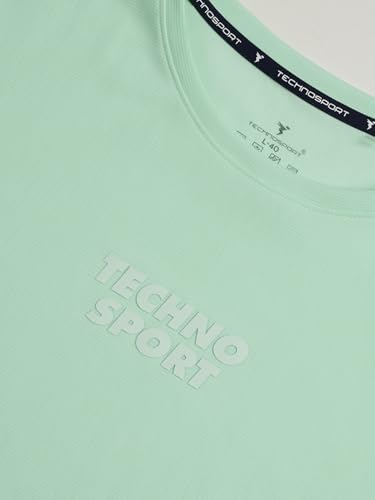 Image of TECHNOSPORT Men Printed Oversized Round Neck T-Shirt with COTFLEX, Dry Fit Sports Tee, Oversized Activewear T-Shirt for Gym, Running, Sports & Casual Wear
