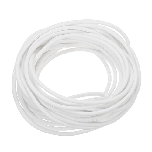 sourcing map Silicone Foam Seal Strip, 3mm(0.12) Dia 4 Meters(13.12 Ft) Long Sponge Rubber Weather Seal Strip Round Rubber Cord Solid for Machinery and Industries, White