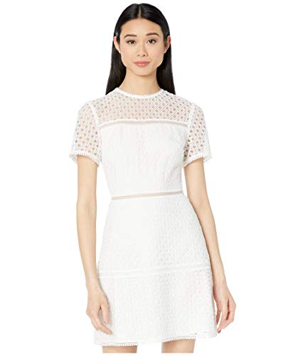Ted Baker Allara Minikleid mit kurzen Ärmeln - Weiß - 38