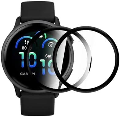 2 Pack Compatible for Garmin vívoactive 6 Screen Protector, Flexible TPU Film [Not Glass], Full Coverag, Easy Install, Bubble Free for Garmin vívoactive 6 Screen Protector