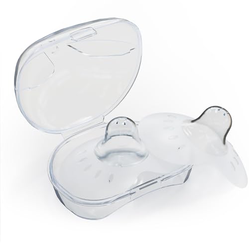 Porwke Nipple Shields for Breastfeeding 17mm 100% Food-Grade Silicone Nipple Shields Without BPA/BPS Breast Feeding Essentials Includes 2 Shields and Case Ultra-Thin & Soft Protect Breastfeeding
