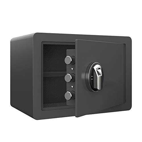 Fingerprint Security Safe Box Fireproof Lock Box Cabinets Gun Pistol Cash Strongbox Solid Steel Safety Jewelry Storage Money Boxes #TOP3
