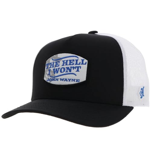 Image of HOOEY John Wayne Trucker Hat - Adjustable Snapback, Breathable Mesh Baseball Cap