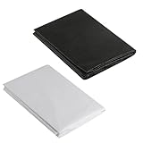 XiangJunly 2 Pezzi da 100 x 200 cm in Tessuto Non Tessuto per rinforzare, 55 g/m², da Applicare con Ferro da Stiro, Colore Nero, Bianco, Inserto da Stiro per lavori di Cucito