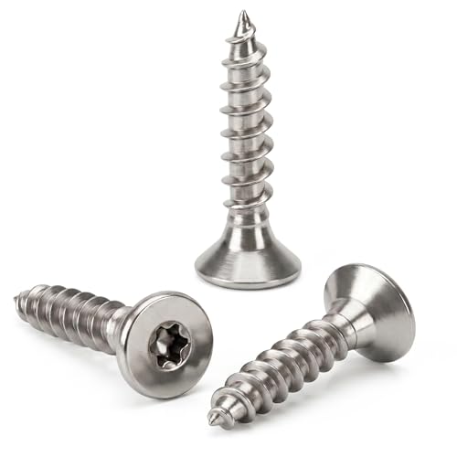 #Commissioniguadagnate<br>| Viti per Legno TORX Testa Svasata Acciaio Inox A2 (AISI 304) 200 Pezzi Filettatura Completa Viti Torx per Legno (4 x 16 mm)