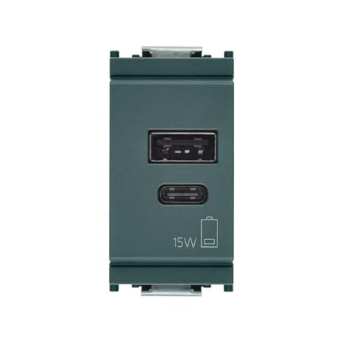 Vimar 16292.AC.15 Idea presa USB A+C 15W per ricarica da...