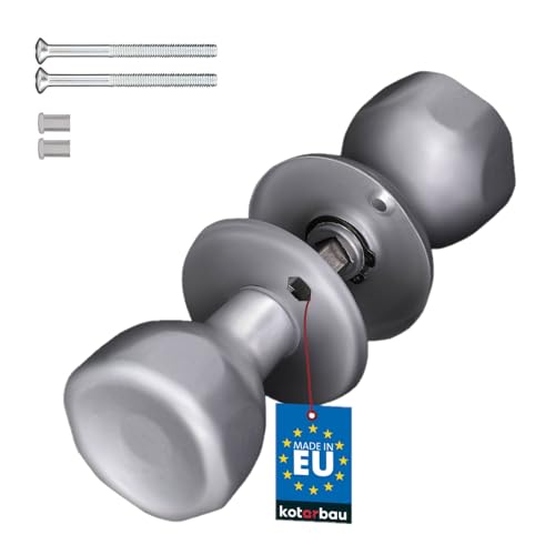 KOTARBAU® Türknauf drehbar für Zimmertüren ø 45 mm, Türknopf, Silber