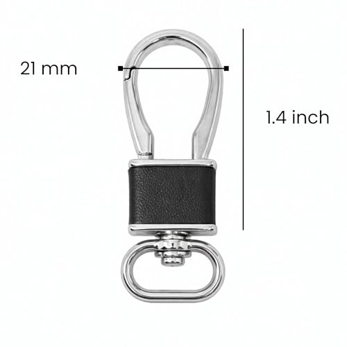 Image of THE MEN THING - Stylish Multicolor Stainless Steel Keychain for Men & Boys (ROYAL GRIP - Silver Chrome & Black)