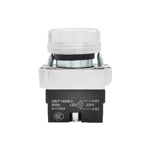 Voyant lumineux tête métallique NP2-BV61 220V LED rouge pour panneau de contrôle