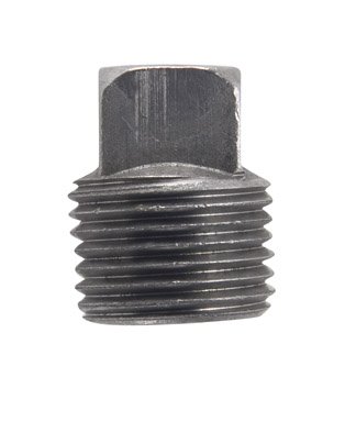 Billco 1/2 in. MPT 0.97 in. L Black Steel Square Head Plug