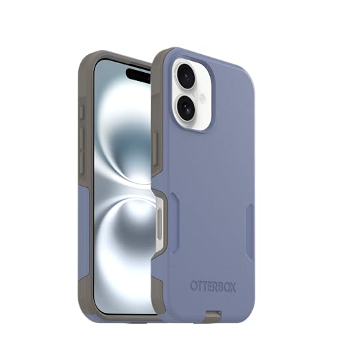 Image of OtterBox iPhone 16 (Only) - Commuter Series MagSafe Case - Spiced Orchid (Blue & Grey) - Built-in Magnets - Slim & Tough - Pocket-Friendly - with Port Protection