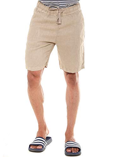 twist Mens Solid White Mercerized Linen Casual Wear Shorts-picture-52