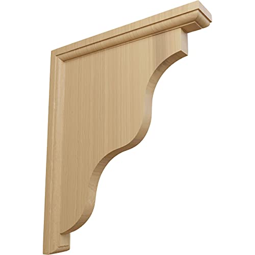 Ekena Millwork BKT01X09X11HACH-CASE-6 Hamilton Traditional Wood Brackets, 1 1/2"W x 9"D x 11"H (6-Pack), Cherry
