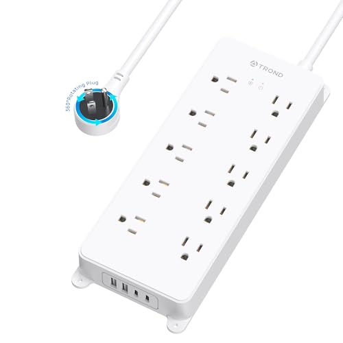 Image of TROND 360 Rotating Plug Surge Protector Power Strip, 4000J, ETL Listed