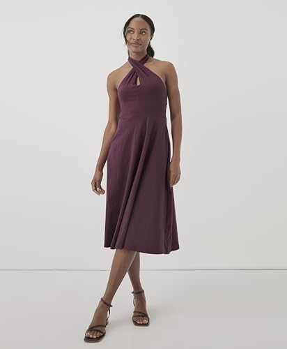 Pact Organic Cotton Women's Fit & Flare Halter Dress2