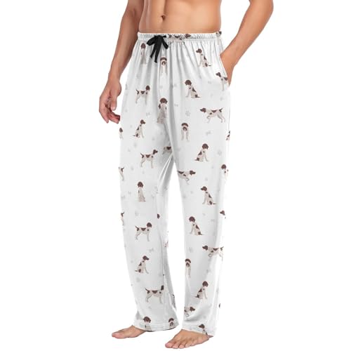 German Shorthaired Pointer Dog Men's Pajama Pants Sleepwear Lounge Pajama Bottoms4
