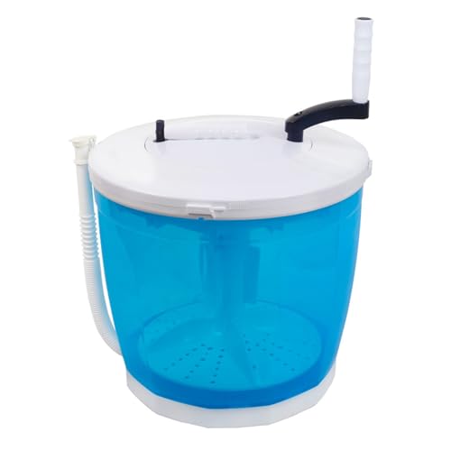 2In 1 Mini Washing Machine And Spin Dryer Portable Hand Cranked Non-Electric Top Washer/Dryer Underwear Sock Washing compatible for Camping (Color : 01)