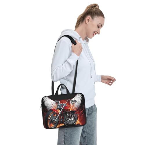 Bolso Maletín para Laptop 13 Pulgadas con Llamas Impermeable miniatura 3