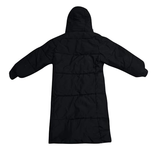 Winterjacke Damen Steppjacke Langarm Wintermantel Damen Elegant Parka Winter Warm Daunenjacke Übergangsmantel Lose Casual Freizeitjacke Down Coat Softshelljacke Wanderjacke Taschen Black 3XL