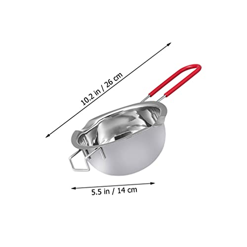 HEMOTON 1 Setstainless Aço Dupla Caldeira Panela Com Uma Colher De Metal De Chocolate Melting Pot pa