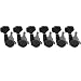 Musiclily 6-in-line Guitar Locking Tuners Machine Head Tuning Pegs Keys Set for Right Hand Fender Strat Stratocaster Tele Telecaster Electric Guitar Parts, Black