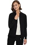 floralhue Scrub Jackets for Women, Zip Front Medical Jacket, Nurse Caots, Black, M