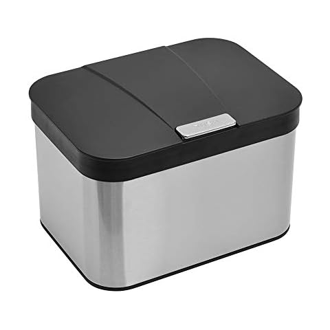 Ibergrif - Cubo de basura con tapa plástica de 4,3 L Cover