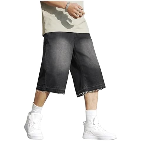 Floerns Men's Baggy Bermuda Denim Shorts Cover