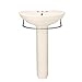 American Standard 0268400.020 0268.400.020 Ravenna Contemporary Design Pedestal Sink Top and Leg with 4-Inch Center Faucet Spacing, White