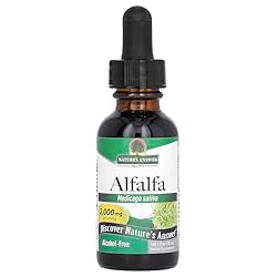 Super Concentrated Highly Concentrated 2,000 mg in each Serving Alcohol Free. Nature's Answer Alfalfa is an Extract, Not a Tinture. Extracts are 10 x more potent than tictures. Alfalfa plant has the unique ability to fix nitrogen from the air. As a r...